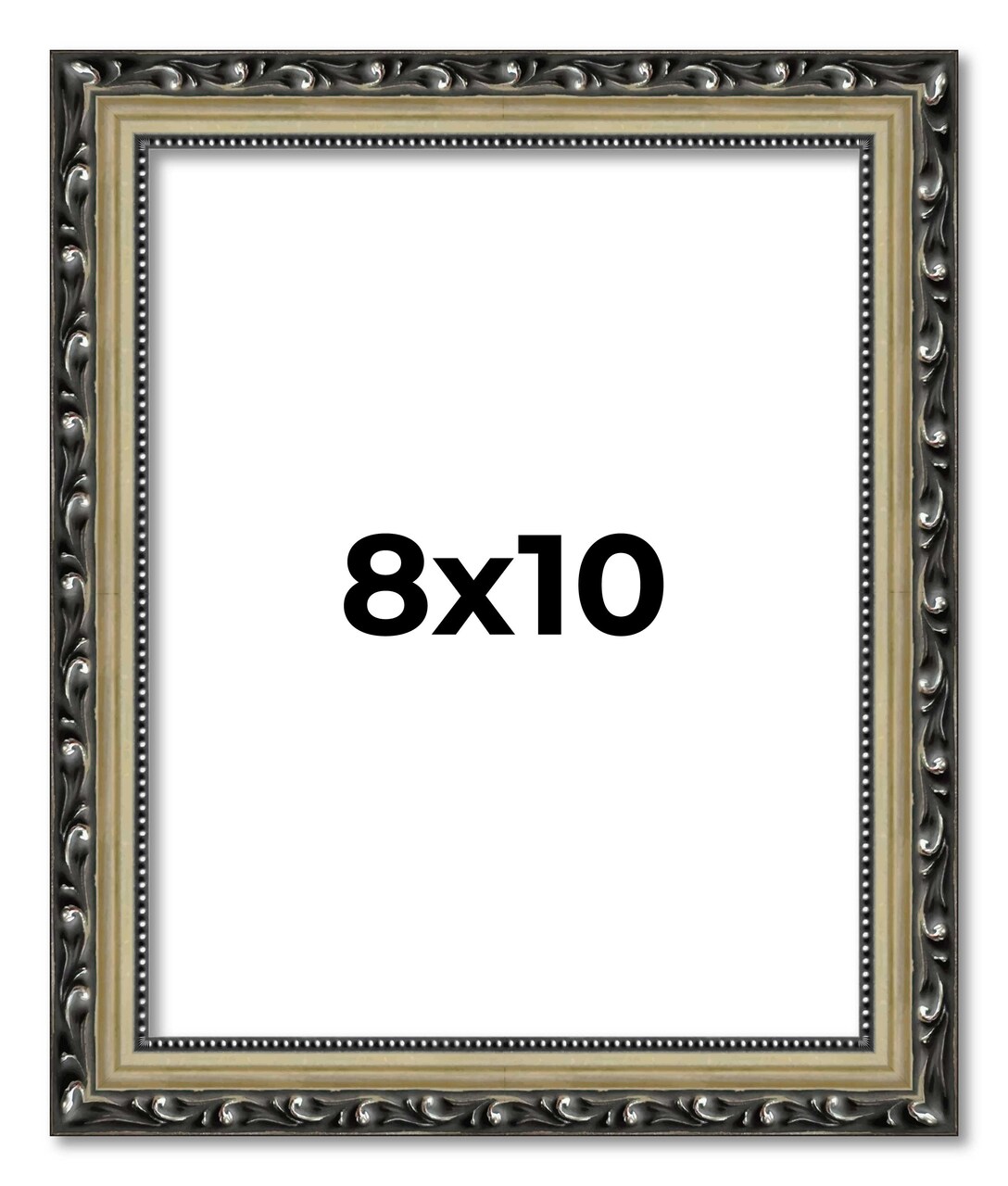 8x10 Museum-Quality Picture Frame with UV-Resistant Acrylic & Acid-Free Backing, Available in 4 Finishes - Gold, Silver, Bronze, and Black